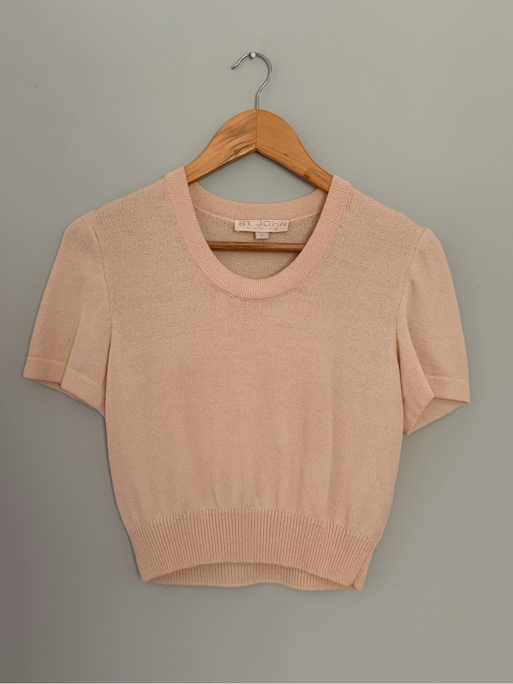 Vintage St. John Short Sleeve Crop Sweater